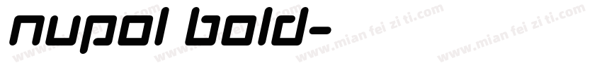 nupol bold字体转换